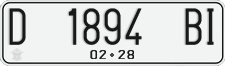 License plate of Indonesia, Regular plates