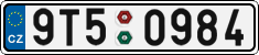 License plate of the Czech Republic, Cars (2001)