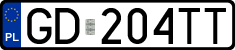 License plates of Poland, Regular car plates