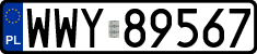License plates of Poland, Regular car plates