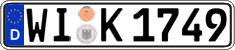 German license plate, Regular plates