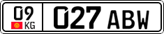 License plate of Kyrgyzstan, Private owners (2016)