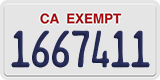 California, Exempt (1234567)