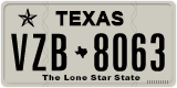 Texas, Regular plates (2012) (АBC-1234)