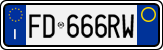 License plate of Italy, Cars (1994 year series)