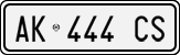 License plate of Italy, Cars (1994 year series)