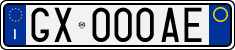 License plate of Italy, Cars (1994 year series)
