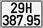 License plate of Vietnam, Cars