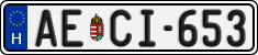 license plates of Hungary, Regular plates (2022)