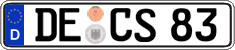 German license plate, Regular plates