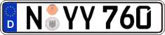German license plate, Regular plates