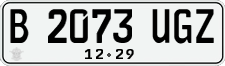 License plate of Indonesia, Regular plates