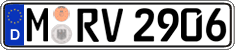 German license plate, Regular plates