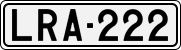 License plate of Finland, Cars
