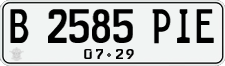 License plate of Indonesia, Regular plates