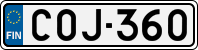 License plate of Finland, Cars