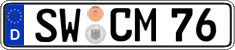 German license plate, Regular plates