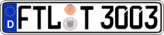 German license plate, Regular plates