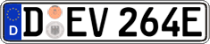 German license plate, Electric vehicles