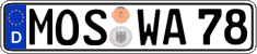 German license plate, Regular plates