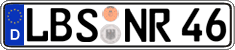 German license plate, Regular plates