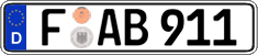 German license plate, Regular plates