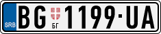License plate of Serbia, Cars