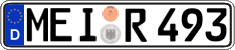 German license plate, Regular plates