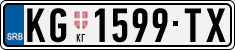 License plate of Serbia, Cars