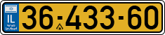 License plate of Israel, Regular plates