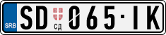 License plate of Serbia, Cars