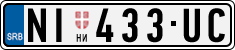 License plate of Serbia, Cars
