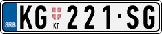 License plate of Serbia, Cars