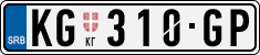 License plate of Serbia, Cars