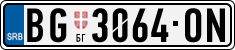 License plate of Serbia, Cars