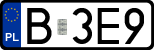 License plates of Poland, Regular car plates