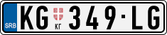 License plate of Serbia, Cars