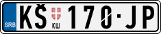 License plate of Serbia, Cars