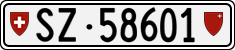 License plate of Switzerland, Cars