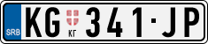 License plate of Serbia, Cars