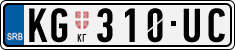 License plate of Serbia, Cars