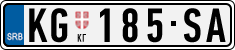 License plate of Serbia, Cars
