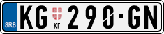 License plate of Serbia, Cars