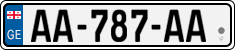 License plate of Georgia, Cars (2014)