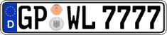 German license plate, Regular plates