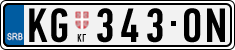 License plate of Serbia, Cars