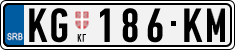 License plate of Serbia, Cars