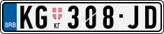 License plate of Serbia, Cars