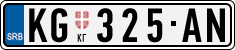 License plate of Serbia, Cars