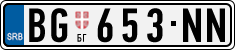 License plate of Serbia, Cars